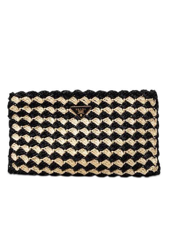 Prada Handbags - Prada Raffia Crochet Clutch Pre-Loved #288454P79B